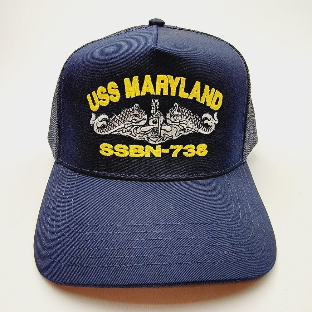 USS MARYLAND SSBN-738 Direct Embroidered Baseball Hat